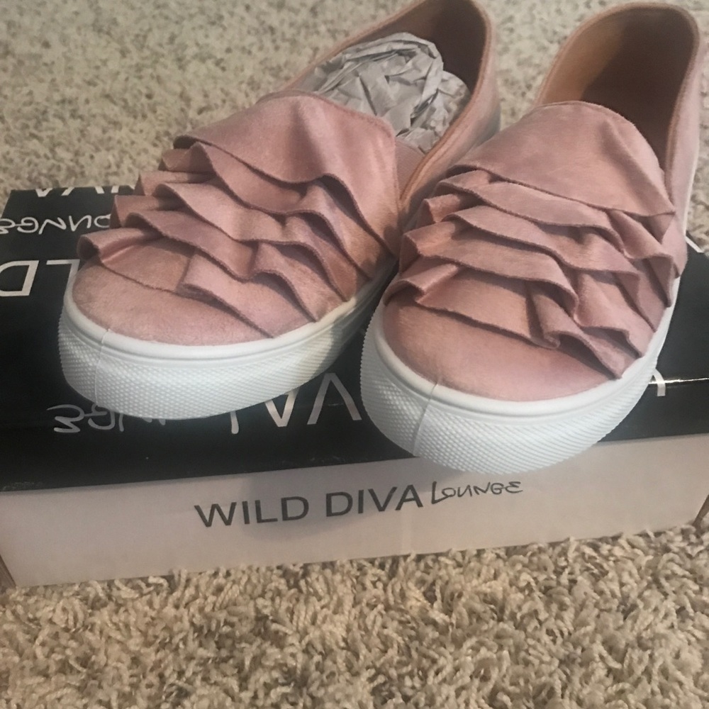 Slip On Pink Ruffles shoes